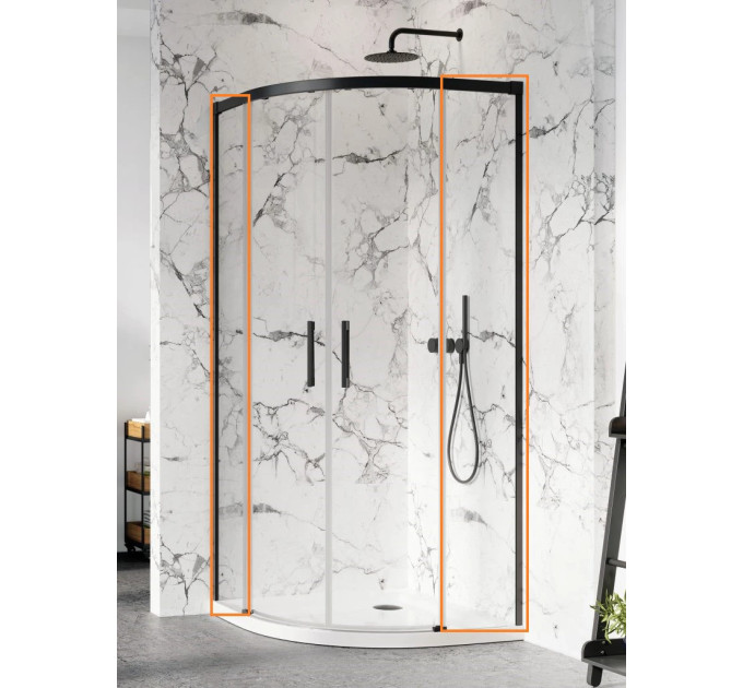 Комплект бокових стінок Idea Black PDD 80L80R, RADAWAY
