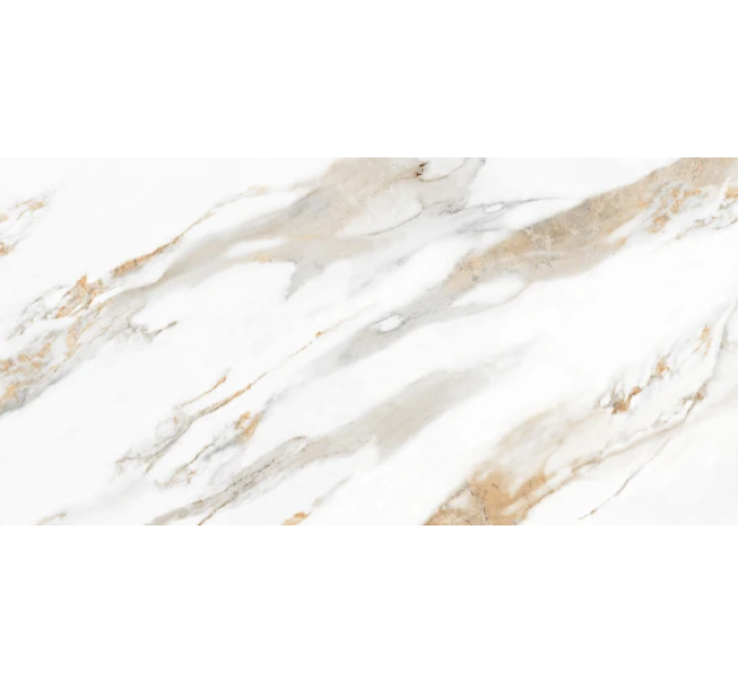 Плитка керамогранітна Calacatta Gold Сірий POL 1200x2400x8 Intercerama