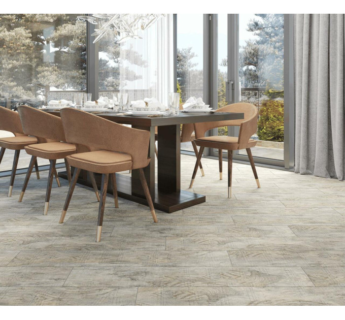 Плитка керамогранітна Oldwood Темно-бежевий 200x1200x8 Intercerama