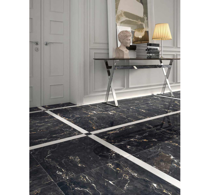 Плитка керамогранітна Jewels Black Gold Luc JW 11 POL 600х600x9 Mirage
