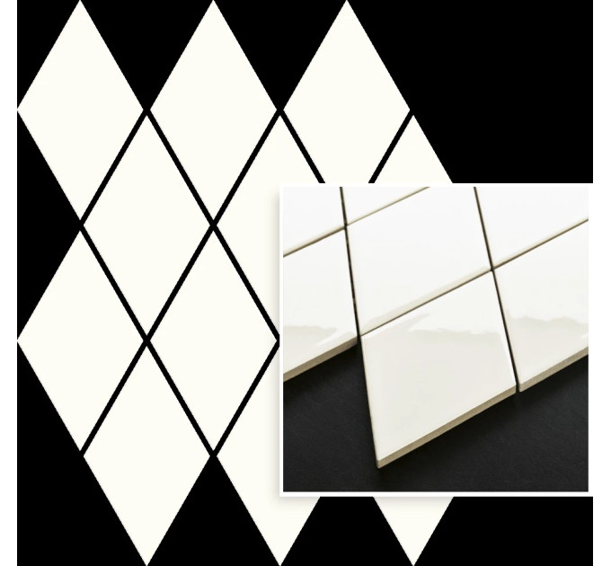 Мозаїка Uniwersalna Bianco Romb Pillow 206x237x6 Paradyz