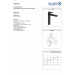 Змішувач для умивальника DN 15 Pure&Style 402963975 чорний Kludi