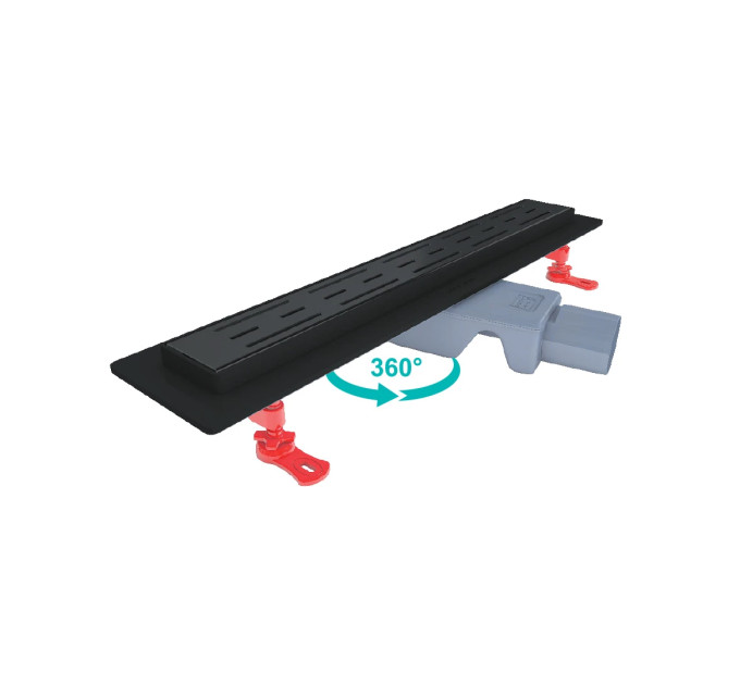 Душовий канал 60 см Starline Base Black VLD-562420 Valtemo