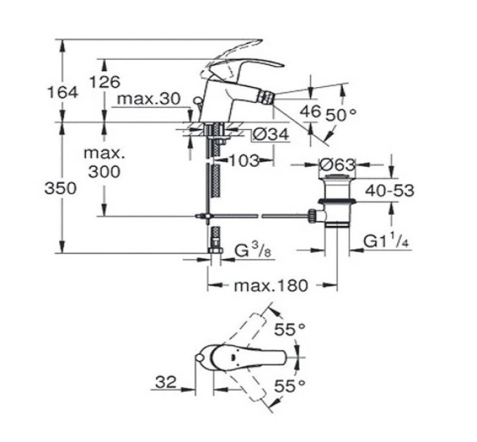 Змішувач для біде Eurosmart (32929002), Grohe