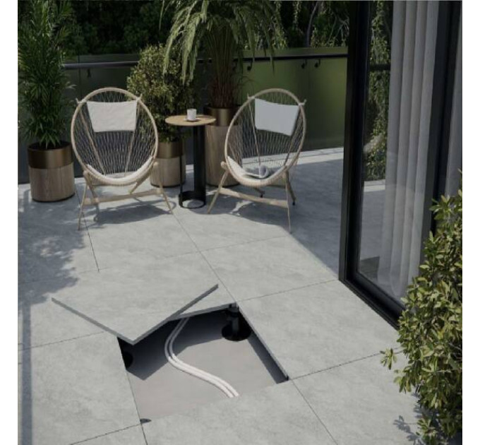 Плитка керамогранітна Atakama Light Grey 2.0 RECT 593x593x20 Opoczno