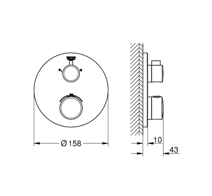 Змішувач Grohtherm (24076000), Grohe