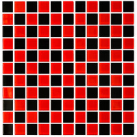 Мозаїка GM 4003 CC black/red m 300 х 300 х 4   ( 25 х 25 ) Кераміка Лео , Україна