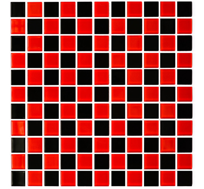 Мозаїка GM 4003 CC black/red m 300 х 300 х 4   ( 25 х 25 ) Кераміка Лео , Україна