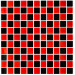 Мозаїка GM 4003 CC black/red m 300 х 300 х 4   ( 25 х 25 ) Кераміка Лео , Україна
