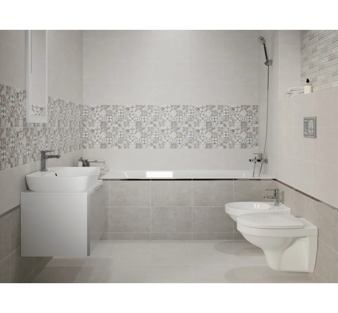 Плитка стінова Margo Light Grey 25x40 код 9631 Церсаніт