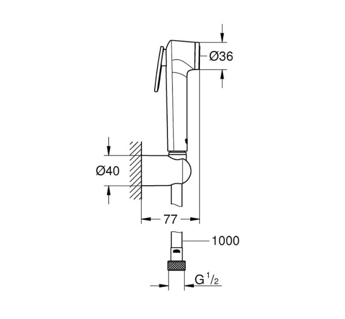 Гігієнічний душ Tempesta-F Trigger Spray 30 (26352000), Grohe