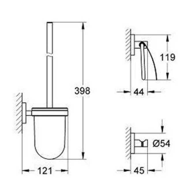 Набір аксесуарів 3 в 1 Essentials (40407001), Grohe