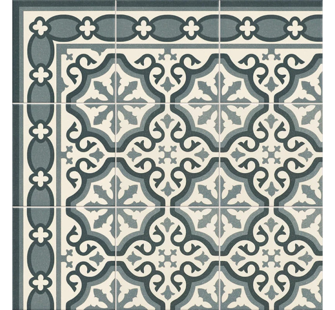 Плитка керамогранітна Cenefa Florentine Blue 200x200x9 Mainzu