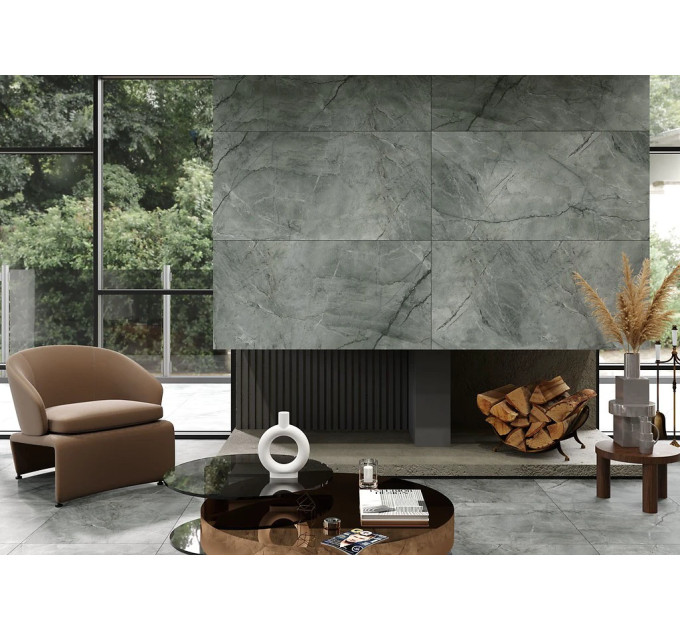 Плитка керамогранітна Silver Heels Graphite MAT 598x1198 Cersanit