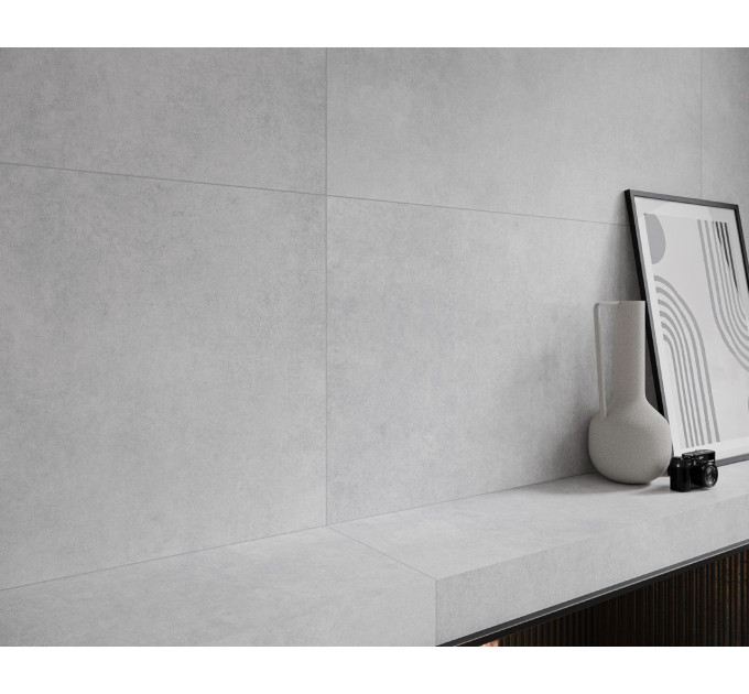 Плитка керамогранітна Ennis U117 Light Grey RECT 598x1198x8 Paradyz