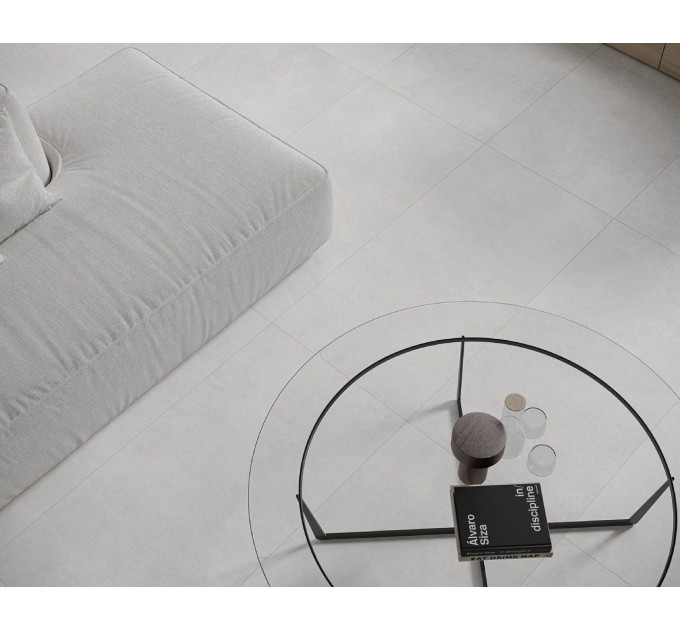 Плитка керамогранітна Ennis U117 Light Grey RECT LAP 598x598x8 Paradyz