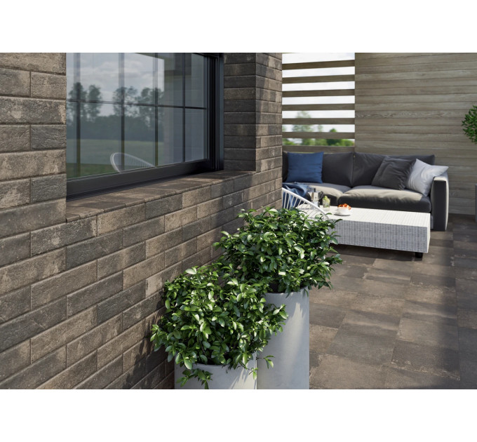 Плитка фасадна Scandiano Brown 6,6x24,5 код 4535 Ceramika Paradyz