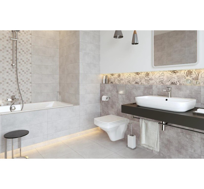 Плитка стінова Snowdrops Light Grey 20x60 код 8986 Церсаніт