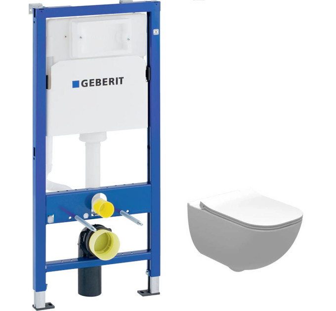 Комплект Інсталяція Duofix Delta 12 458.103.00.1 GEBERIT+ Унітаз Alegra Rimless з кришкою A34H139000 ROCA