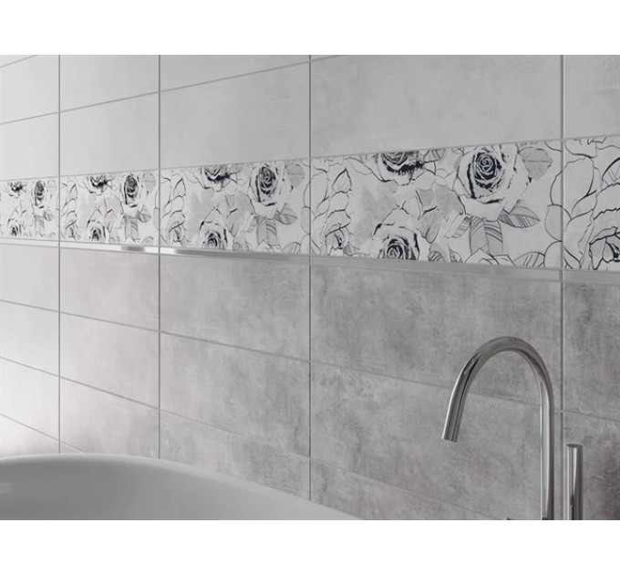 Плитка стінова Snowdrops Light Grey 20x60 код 8986 Церсаніт