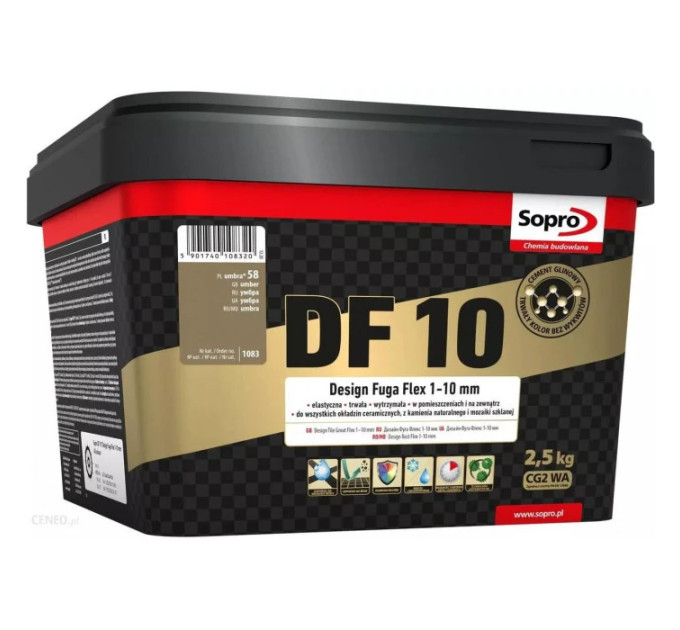 Затирка для швів Sopro DF 10 1083 умбра №58 (2,5 кг)