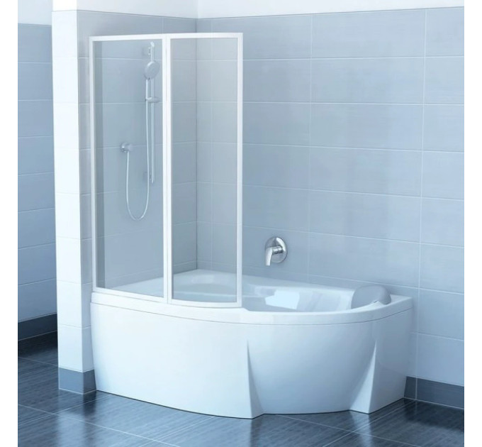 Шторка для ванни двохелементна VSK2 ROSA 160 L Transparent, (76L90100Z1) RAVAK