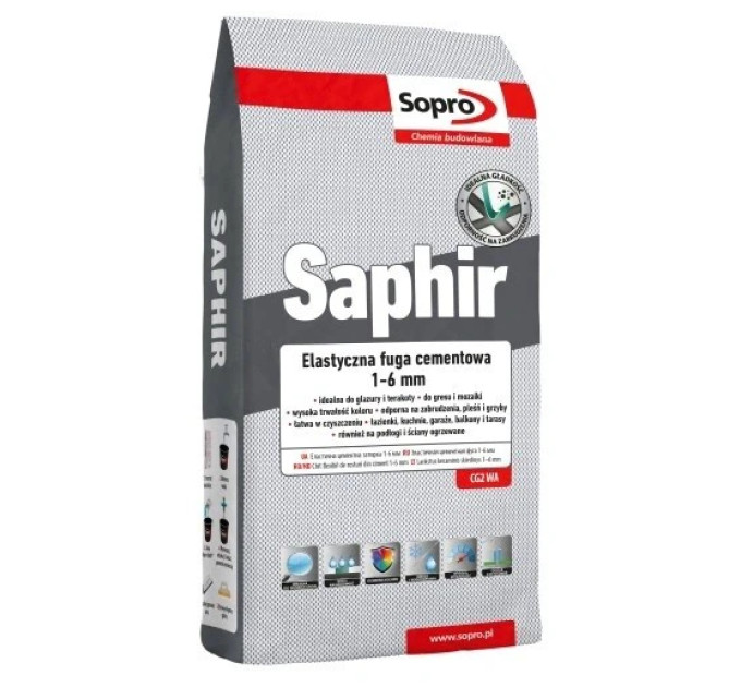 Затирка для швів Sopro Saphir 9513 манхеттен №77 (3 кг)