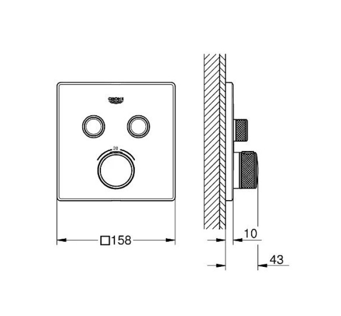 Змішувач Grohtherm SmartControl (29124000), Grohe