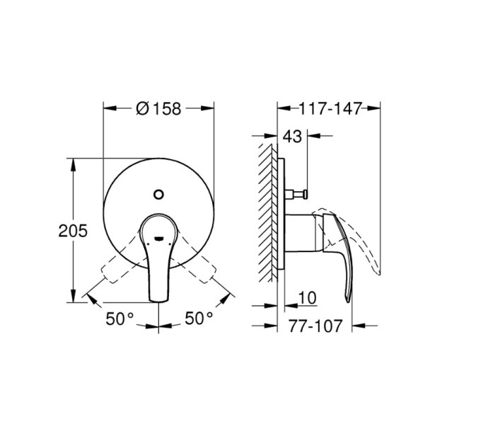 Змішувач Eurosmart (24043002), Grohe