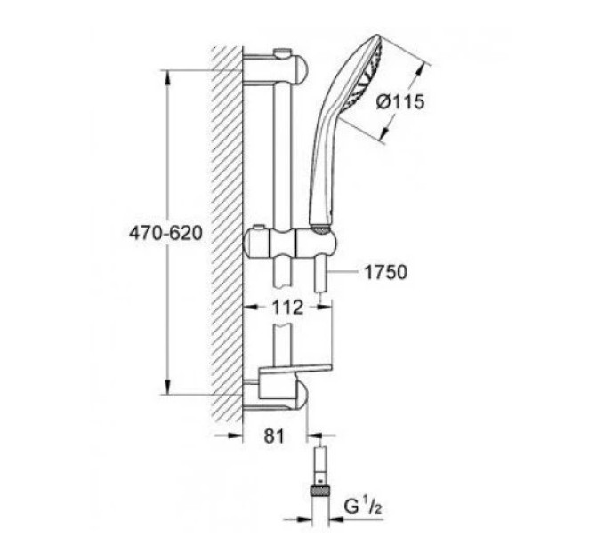 Душовий набір Euphoria 110 Mono (27266001), Grohe
