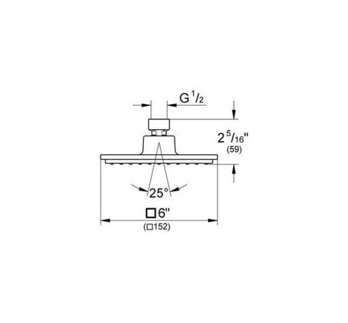 Верхній душ Euphoria Cube 150 (27705000), Grohe