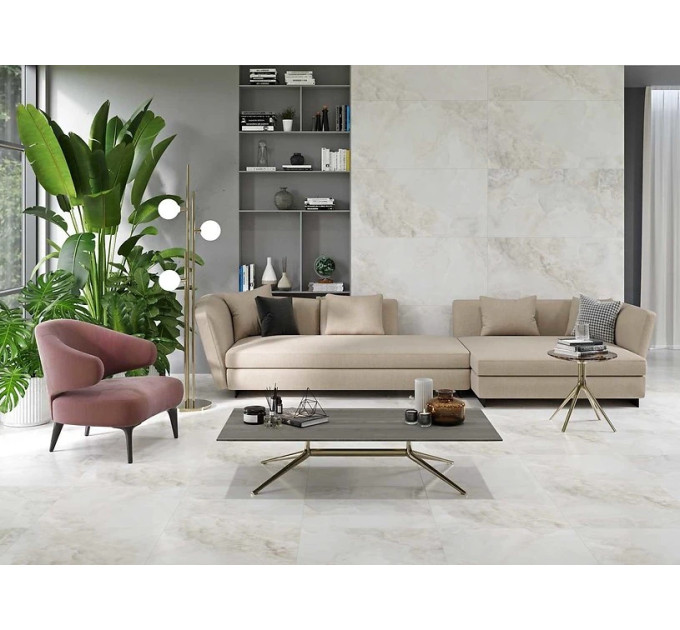Плитка керамогранітна Randy Cream RECT SAT 598x1198x8 Cersanit