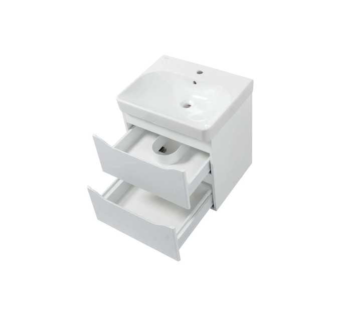 Шафка з умивальником 60 Smile Square White matt SM-60 ПБ+500.229.01.1 Air-Line
