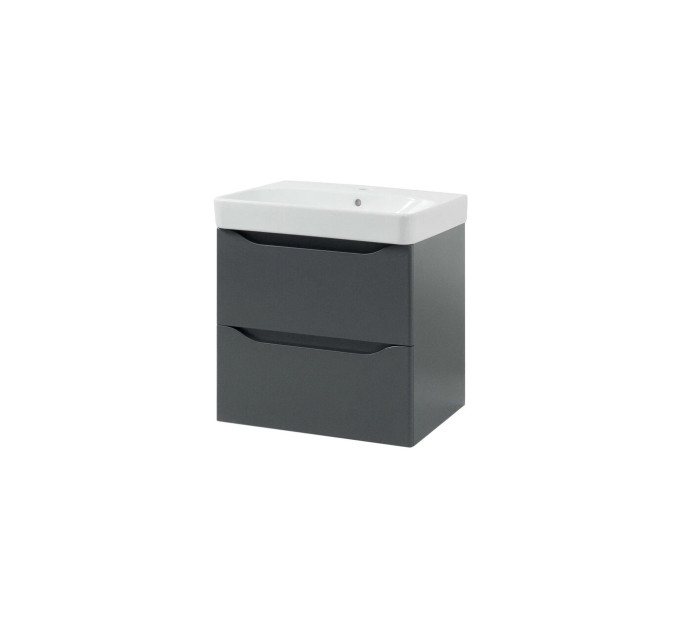 Шафка з умивальником 60 Smile Square Grey matt SM-60 ПС+500.229.01.1 Air-Line