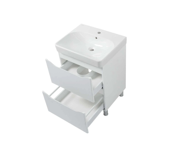 Шафка з умивальником 60 Smile Square White matt SM-60 НБ+500.229.01.1 Air-Line