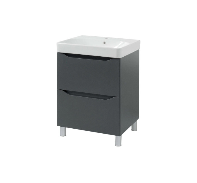 Шафка з умивальником 60 Smile Square Grey matt SM-60 НС+500.229.01.1 Air-Line