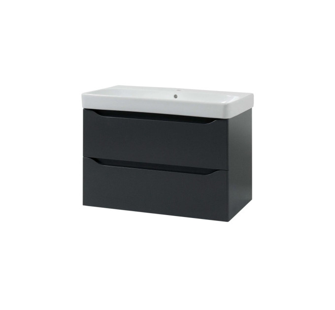 Шафка з умивальником 75 Smile Square Grey matt SM-75 ПС+500.249.01.1 Air-Line