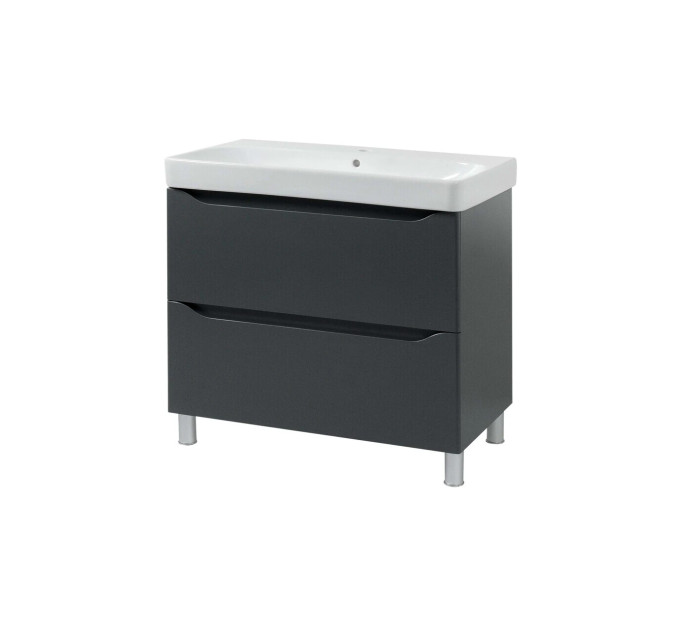 Шафка з умивальником 75 Smile Square Grey matt SM-75 НС+500.249.01.1 Air-Line