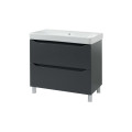 Шафка з умивальником 90 Smile Square Grey matt SM-90 НС+500.251.01.1 Air-Line