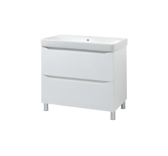 Шафка з умивальником 90 Smile Square White matt SM-90 НБ+500.251.01.1 Air-Line