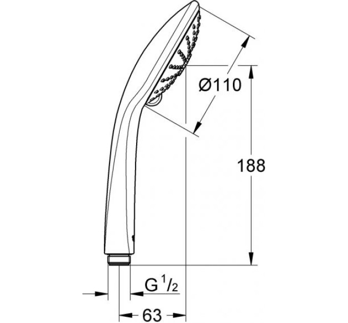 Лійка для ручного душу Euphoria 110 Massage (27221001), Grohe