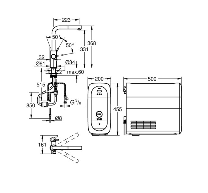 Змішувач для кухні Blue Home (31539000), Grohe