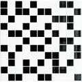 Мозаїка CM 3002 C2 White 300x300x9 Котто Кераміка – стильна глянцева мозаїка з біло-чорним міксом