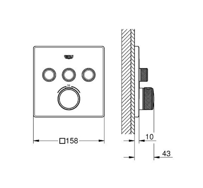 Змішувач Grohtherm SmartControl (29126000), Grohe