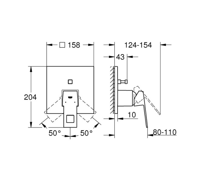 Змішувач Eurocube (24062000), Grohe