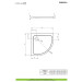 Душовий піддон Doros A 90x90 см, RADAWAY
