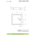 Душовий піддон Doros C Compact Stone Anthracite 90x90 см, RADAWAY