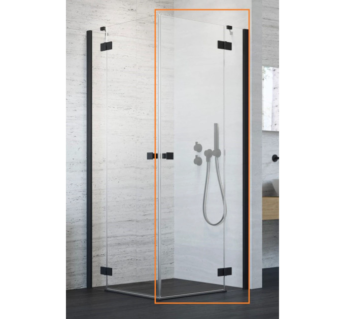 Душова кабіна (половина) Essenza New Black KDD 100 права, RADAWAY