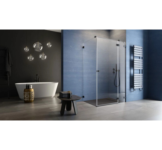 Душові двері Essenza Pro Black KDJ 80 праві, RADAWAY