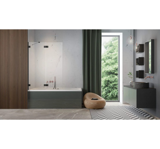Шторка для ванни Essenza Pro Black PND II 120 права, RADAWAY
